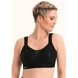 Sport-BH ANITA ACTIVE "Smart Control", Damen, Gr. 95, Cup C, schwarz, Stoff, Obermaterial: 49% Polyamid, 31% Elasthan, 20% Polyester, Mesh, Netz, clean, matt, unifarben, regular fit, BHs Sport-BH, Cups vorgeformt, weich, nahtlos, schlicht, breites Unterbrustband