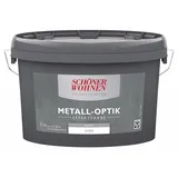 Schöner Wohnen Trendstruktur Effektfarbe Metall-Optik Silber matt 1 L