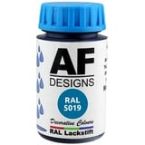 Alex Flittner Designs Lackstift RAL 5019 CAPRIBLAU seidenmatt 50ml Holz Metall Möbel Bad Retuschierlack Reparaturlack