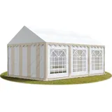TOOLPORT Party-Zelt 3 x 6 m Beige/Weiß