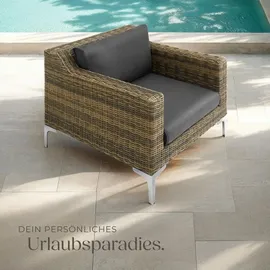 Tectake tectake® Modulares Rattanset Villanova 85 x 89 x 72 cm