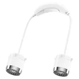 Tragbarer Nackenventilator - Flügelloser Halsventilator - USB-wiederaufladbar - Flexibel biegbar - Stufenlose Geschwindigkeit - Leise - 800 mAh Ak...