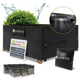 Juskys CoverSafe Pro 200 x 200 x 90 cm Schwarz