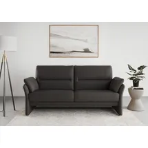 DOMO collection 2,5-Sitzer DOMO COLLECTION "Pina, schmale Armlehnen, mit Federkern, kompakt & elegant", grau, B:199cm H:95cm T:88cm, 100% Polyester, Sofas, Hoher Sitzkomfort, Luxus-Microfaser Lederoptik, grau, Breite 199 cm