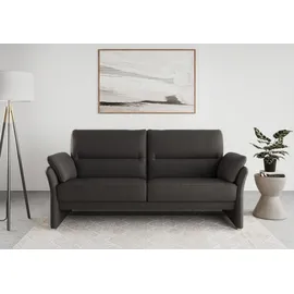 DOMO collection 2,5-Sitzer DOMO COLLECTION "Pina, schmale Armlehnen, mit Federkern, kompakt & elegant", grau, B:199cm H:95cm T:88cm, 100% Polyester, Sofas, Hoher Sitzkomfort, Luxus-Microfaser Lederoptik, grau, Breite 199 cm
