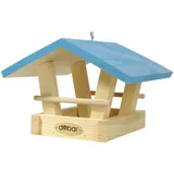 Dobar Vogelfutterhaus Kiefernholz mit Spitzdach 20 x 21 x 15 cm