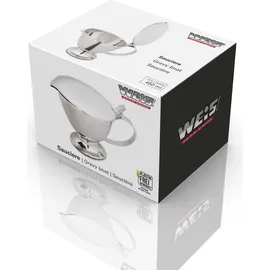 Weis Sauciere mit Deckel 450ml Edelstahl Silber, Maße: 17cm x 12,3cm x 12cm, 15880