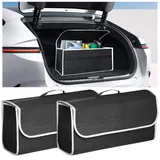 2 Stück Auto Kofferraum Organizer,Faltbar Kofferraumtasche mit Klettbändern