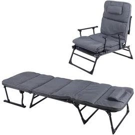 Mojawo Doppelliege 181 x 60 x 30 cm Grau
