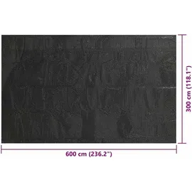 vidaXL Poolabdeckung Schwarz 600×300 cm
