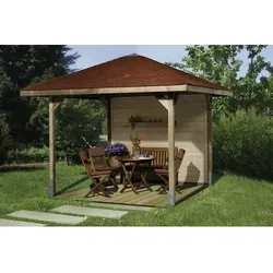 WEKA Pavillon »Paradies«, BxHxT: 333 x 286 x 333 cm - beige