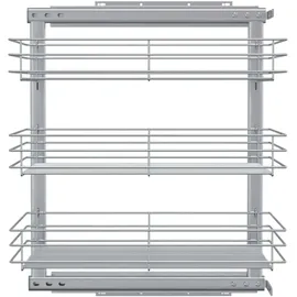 vidaXL Küchen-Drahtkorb 3-stufig Ausziehbar 47 x 35 x 56 cm Silber