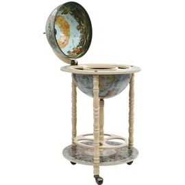 vidaXL Globus-Bar 47 x 47 x 47 cm Blau/Weiß