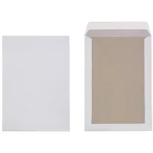 Viking Versandtaschen mit Papprückwand C4 120 g/m2 Weiß Ohne Fenster Abziehstreifen 229 x 324 mm 100 Stück