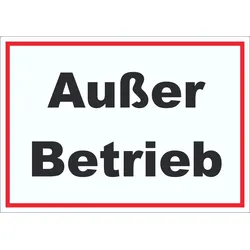 Außer Betrieb Aufkleber A1 (594x841mm)