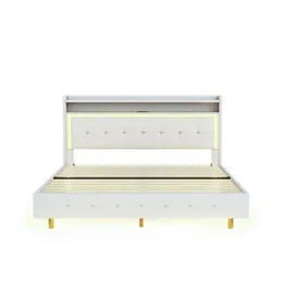 Flieks Polsterbett 140 x 200 cm Beige