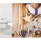 Sanilo Duschvorhang Maritime 180 x 200 cm braun
