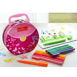 Faber-Castell Connector Handtasche Filzstifte farbsortiert, 33 St.