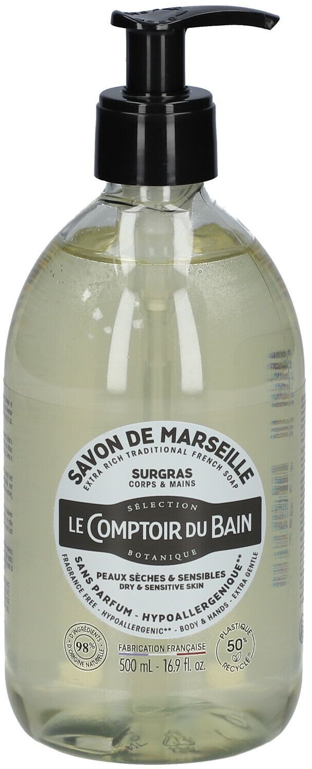 Le Comptoir du Bain Savon surgras de Marseille - Hypoallergénique 500 ml savon liquide