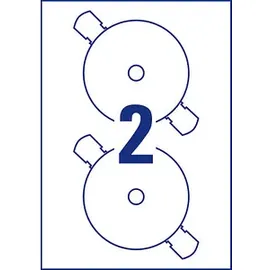 Avery Zweckform CD/DVD-Etiketten L7676-25 Weiß 117 mm 25 Blatt 50 Etiketten