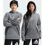 Adidas Kids Fleece Hoodie Black Melange / Grey Four / Grey Two 128