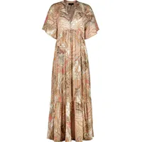 Monari Maxi Kleid Paisleymuster Braun 42