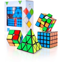 CUBIDI® Zauberwürfel Set - Speed Cube Set 2x2 3x3 4x4 Pyraminx Speedcube, Zauberwürfel für Kinder Erwachsene Anfänger 4 Stück