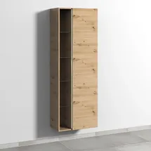 Sanipa 3way Stauraumschrank mit 1 Tür und offenen Fächern, Eiche Natural-Touch, BR18185,