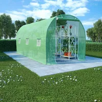 vidaXL Gewächshaus Treibhaus Garten Tomatenhaus Foilen Pflanzenhaus Polytunnel