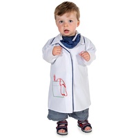 Pretend to Bee 8735 Kids Doctor Costume with Medical Mask Arzt/Mediziner Kostüm für Kinder/Kleinkinder mit Operationsmaske, White, 18-24 Months