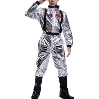 FROON Astronaut Kostüm Herren Damen Silber,Weltall Raumfahrer Kostüm,Karneval Kostüm,Unisex Metallic Spaceman Kostüm Astronauten Overall Paare für Cosplay Party Karneval Fastnacht Kleidung