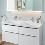 Villeroy & Boch Subway 3.0 Schrank-Doppelwaschtisch 1300 x 470 mm, 2 Hahnlöchern, ohne Überlauf, weiß