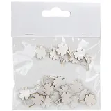 Riffelmacher & Weinberger Holz Streudeko Glücksklee - 2 cm 07620 | 24 TLG. - Hochzeit Tischdekoration