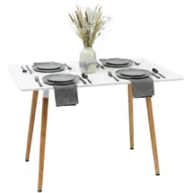 Relaxdays Esszimmertisch 110 x 75 x 70 cm weiß/natur