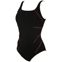 Arena Badeanzug W JEWEL ONE PIECE LOW C CUP, BLACK-ROSE VIOLET, 46