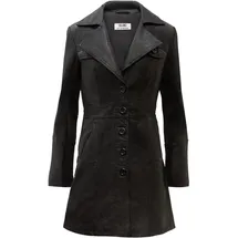 Ricano Lucy, Damen, Ledermantel (Slim Fit) – echtes Lamm Leder – Einreiher schwarz, M, - M