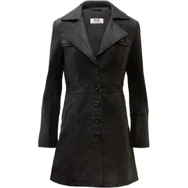 Ricano Lucy, Damen, Ledermantel (Slim Fit) – echtes Lamm Leder – Einreiher schwarz, M, - M