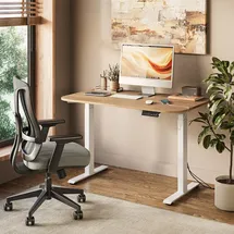 Vicco Schreibtisch Elevate, 120 x 70 cm 2 Motoren, Model 58657 - Weiß/Braun