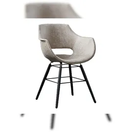 KAWOLA Esszimmerstuhl ZAJA Square Mikrofaser creme