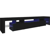 VidaXL TV-Schrank mit LED-Leuchten Schwarz 215x36,5x40 cm