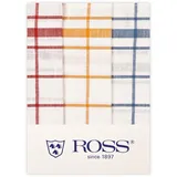 Ross 3er Pack Halbleinen-Geschirrtücher Karo 50x70 cm