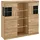 Home Affaire Highboard HOME AFFAIRE "Ribe,120cm breit,112cm hoch,Oberplatte massiv,12 Fächer", beige (eiche teilmassiv), B:125cm H:115cm T:35cm, Holz teilmassiv, Sideboards, Highboard, Holz massiv, Holzwerkstoff, Metall Griffe,2Türen mit Glaseinsatz