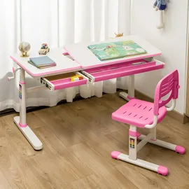 [en.casa] Schreibtisch, Sauda 120x60 cm Pink