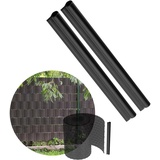 Kadax Clips aus Kunststoff für Zaunfolie, Schwarz, 2 Stück - KADAX