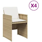 vidaXL Gartenstuhl 56 x 68 x 31 cm beige 4 St.