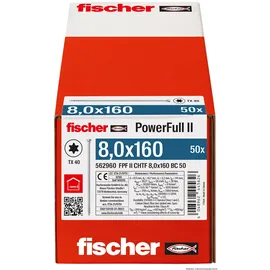 Fischer Vollgewindeschraube 8,0 x 160 50 Stück