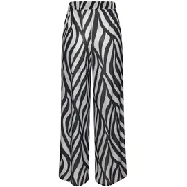 French Connection Strandhose Palazzohose Schwarz/Creme 42