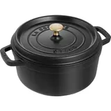Staub Cocotte 24 cm rund schwarz