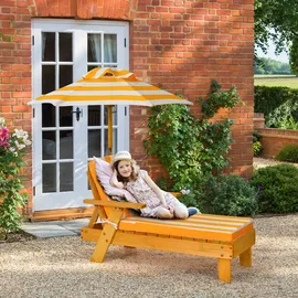 Costway Sonnenliege 92 x 49 x 106 cm Orange