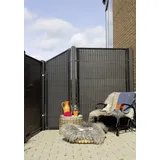 Plus Sichtschutzelement 55 x 140 cm Schwarz Polyrattan